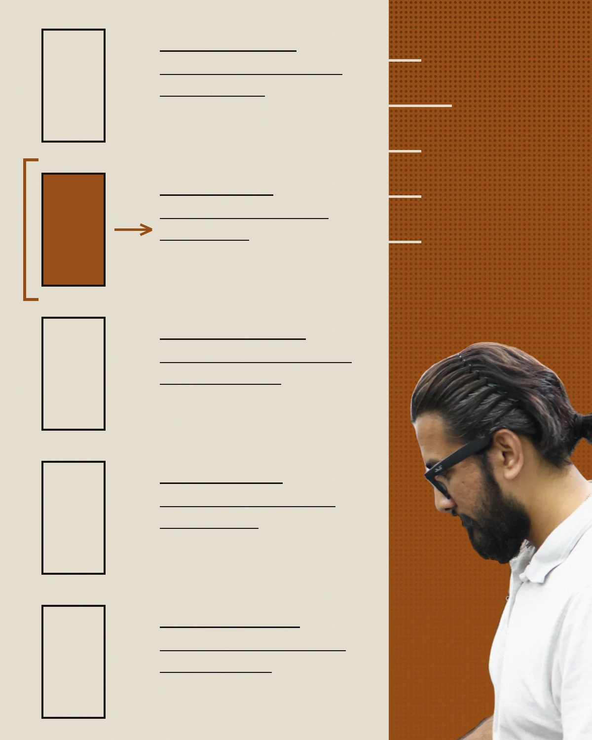 Drawn boxes and ruled lines with an arrow across them, and Yuvraj Raskar in profile.